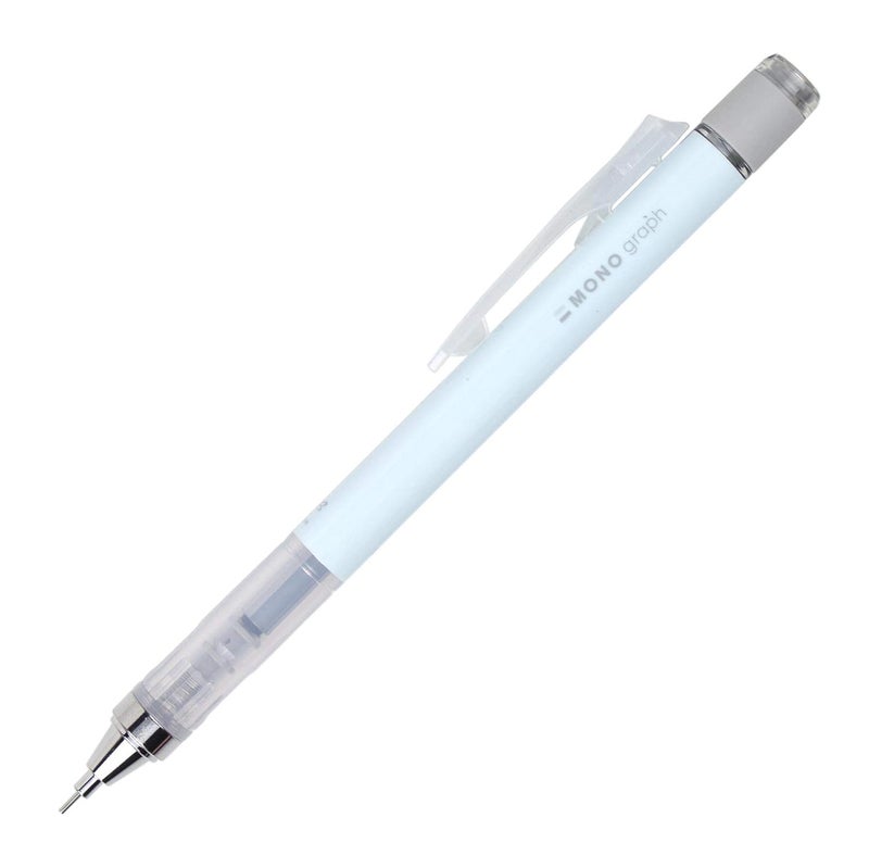 Tombow Tombow 53106 MONO Graph Mechanical Pencil Pastel Ice Blue Features Innovative ShakeMechanism MONO Eraser - Image 1