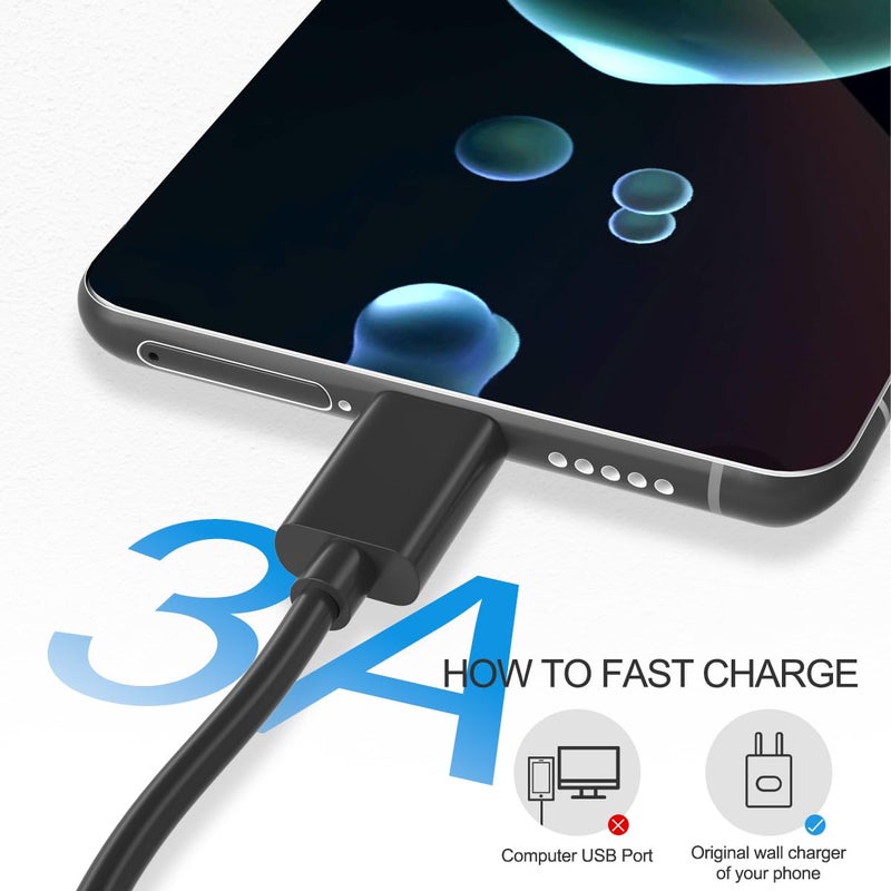 SCOVEE USB Type C Charger Cable for Tablets Samsung Tab A 10.1(2019),10.5(2018),A7 10.4(2020),Tab S6/Lite S4 S3,Phones Galaxy A51 S9 S10E Fast Quick Charging Cords 3FT - Image 2