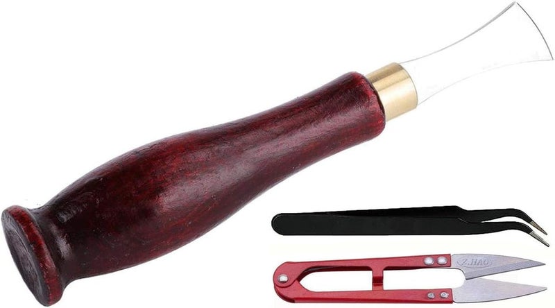 DIY Crafts DIY Crafts Adjustable Stitching Groover Kit Leather Edge Creaser Leather Craft Skiving Edger Leather Working Tools Carving Cutting Edge Tools Pack Of 2 Sets  - Image 1