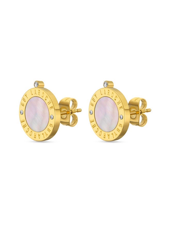 Guy Laroche Olivia Gold Plated Mother of Pearl Earring for Women - Image 2