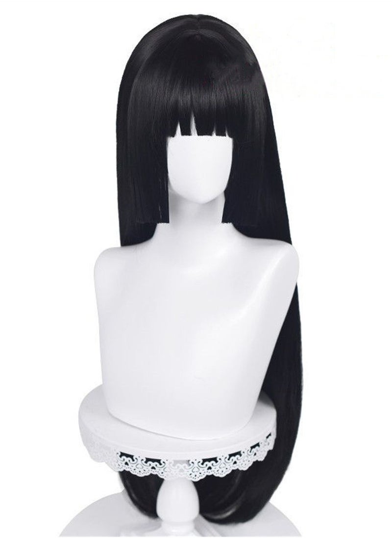 Generic - Snake Ghoul Yumeko Hime style black long straight hair cosplay wig costumes dress up wig - Image 1