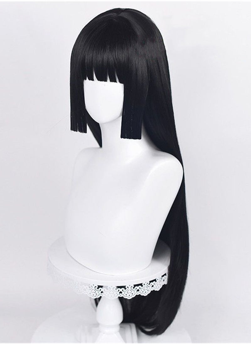 Generic - Snake Ghoul Yumeko Hime style black long straight hair cosplay wig costumes dress up wig - Image 1