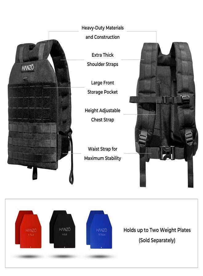 Hanzo Rucking Backpack Slim Profile Weighted Rucksack w/Lower Back Support - Image 3