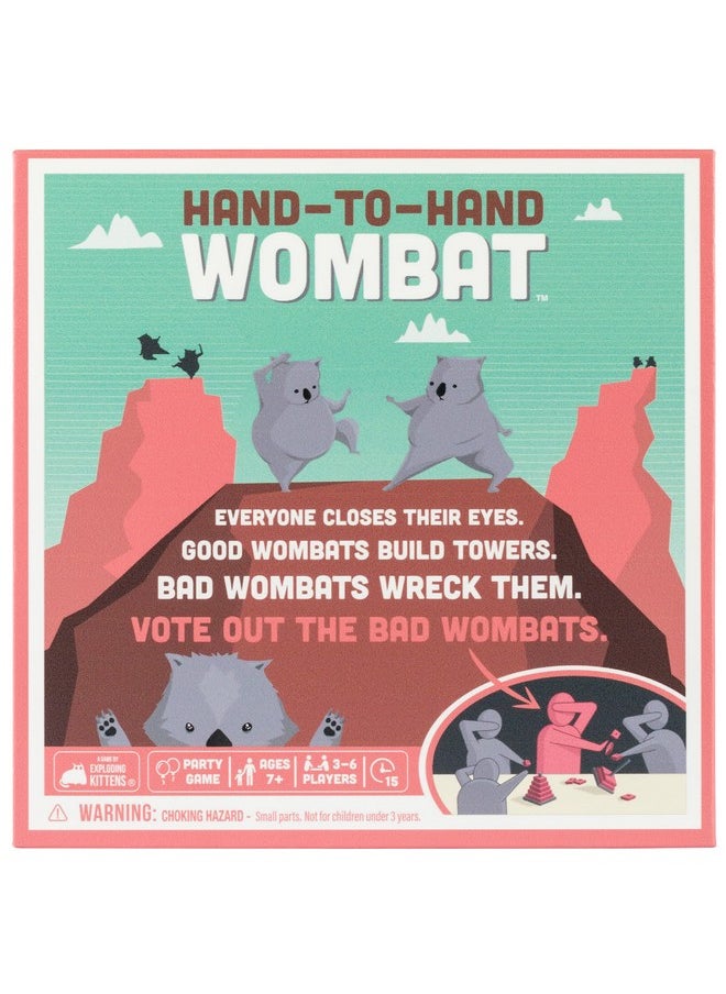 Exploding Kittens LLC Exploding Kittens Hand to Hand Wombat Card Game Fun Family Card Games for Adults Teens & Kids - Fun Party Games, 3-6 Players  - Image 1