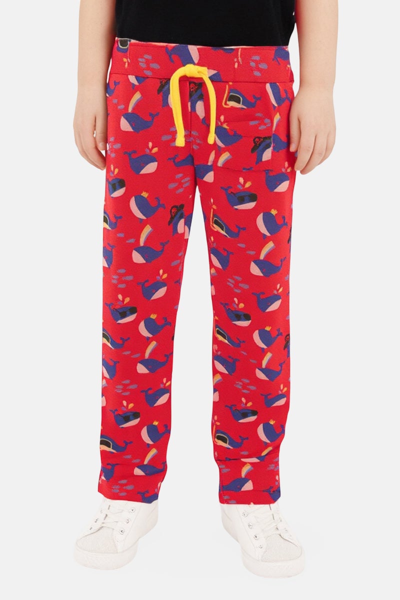 Hamleys Toddlers Boy Graphic Print Jogger Pants, Multicolor - Image 1