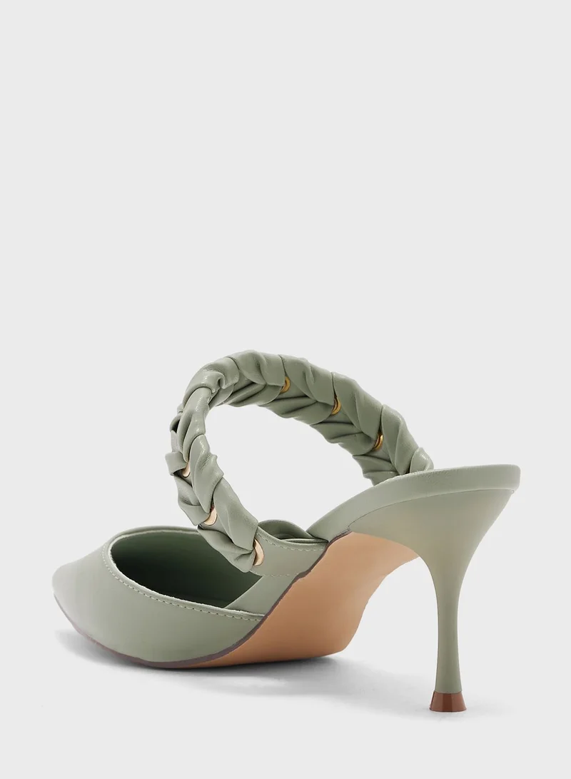 ايلا Ruched Strap Slip On Pump