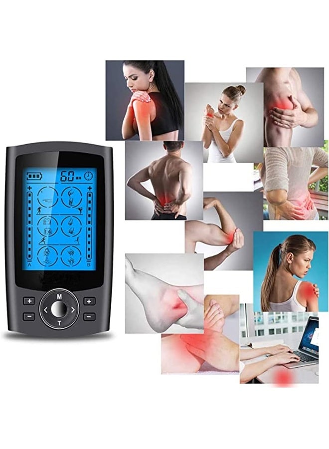 Beauenty Dual Channel TENS EMS Unit 16 Modes Mini Rechargeable Physiotherapy Instrument for Pain Relief Therapy,Deep Tissue Shoulder Pain Relief,Electronic Pulse Massager Muscle Massager - Image 5