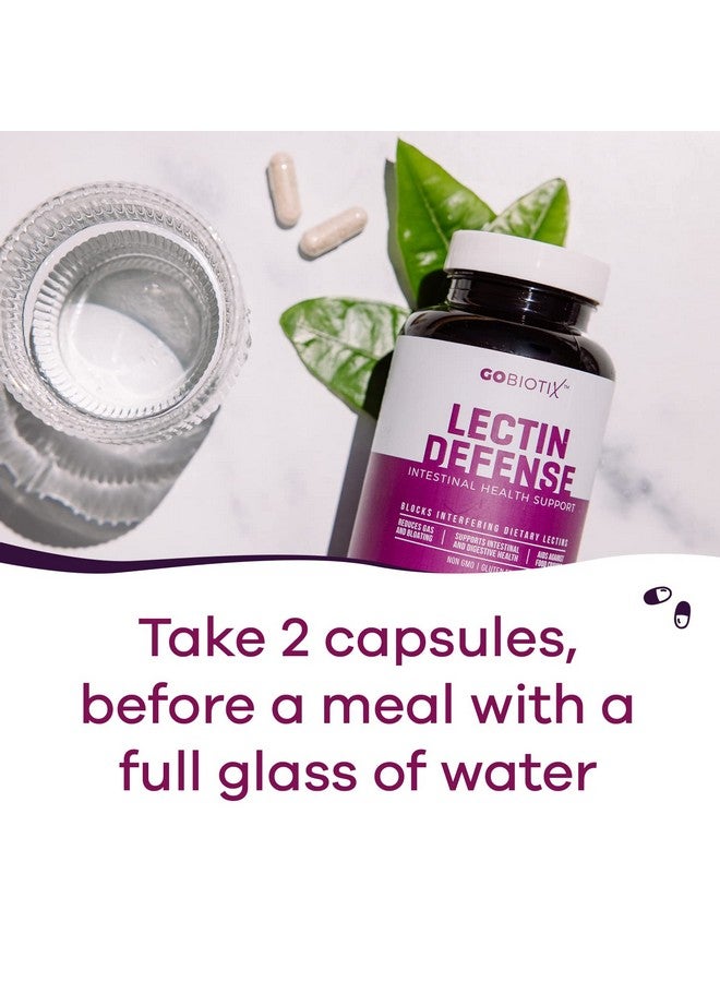 GOBIOTIX Lectin Defense - Lectin Blocker Supplement with MSM and Digestive Enzymes - Aids in Intestinal Health for Women and Men - Non-GMO + Gluten Free - 60 Capsules (1) - Image 3