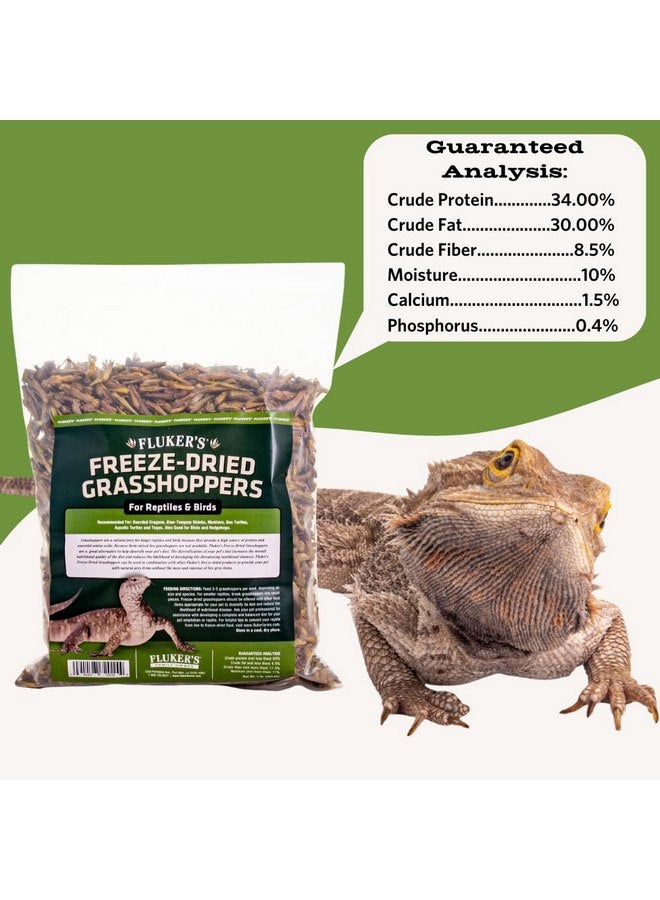 Fluker's Fluker's Freeze Dried Grasshoppers for Reptiles, Packed with Protein and Essential Nutrients, 1 lb. Value Pack - Image 2