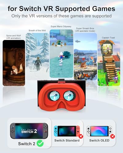 STARTRC GAMES Upgraded VR Headset Compatible with Nintendo Switch 2 (2025), Switch 2 Virtual Reality VR Glasses with Adjustable HD Lenses and Comfortable Head Strap, Virtual Boy 3D Goggles for Switch 2 Accessories - Image 2