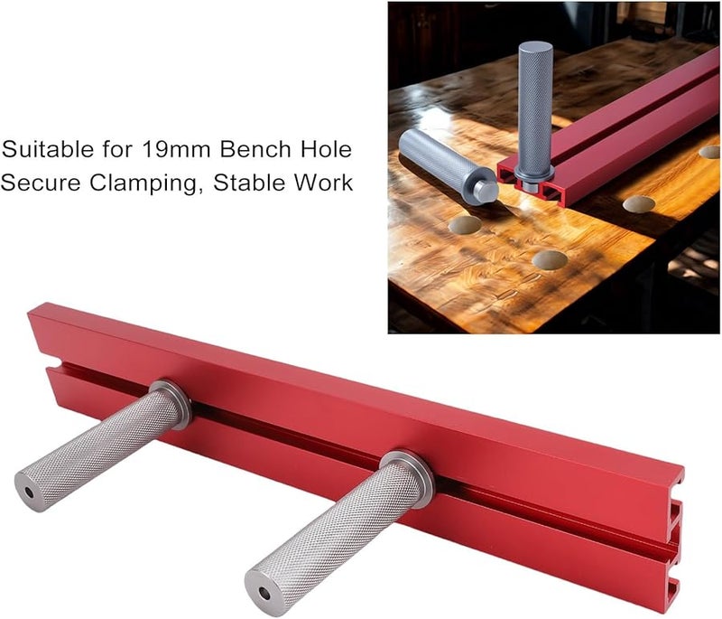 19mm Sliding Slot Fence Kit Adjustable with 2 Stops for Table Saws Benches Drill Presses - Image 5