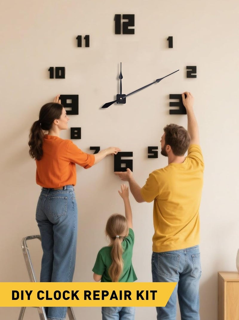 MakerTick High Torque Clock Movement with 17.7" Clock Hands – Large Wall Clock Motor Replacement for 36" to 50" DIY Clocks – Battery-Operated, Clock Mechanism Kit - Image 5
