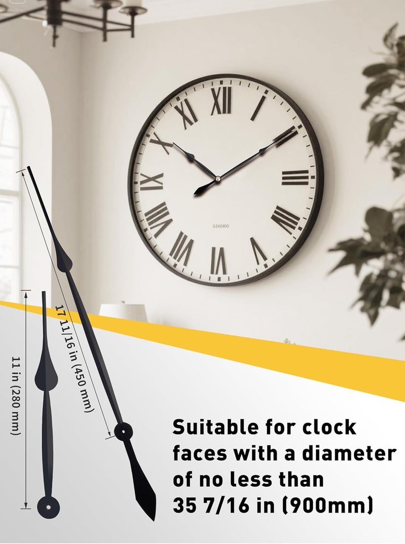 MakerTick High Torque Clock Movement with 17.7" Clock Hands – Large Wall Clock Motor Replacement for 36" to 50" DIY Clocks – Battery-Operated, Clock Mechanism Kit - Image 3