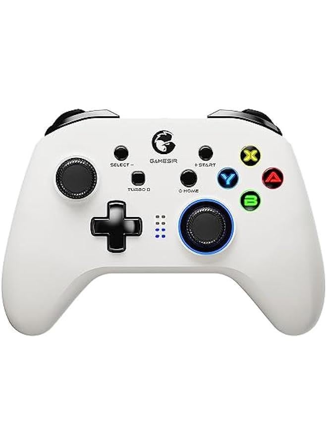 T4 Pro Wireless Gaming Controller for Switch/Windows PC/Android/iPhone,Switch Controller with 4 Programmable Butoons,Dual-Vibration and Turbo Gamepad Joystick with LED Backlight(T4 pro White)  - Image 1