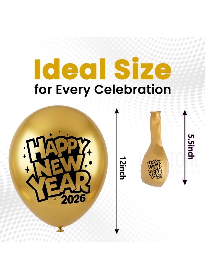 PRINTSHOP4ME New Year Balloons Set For Party Decorations | Balloon Pack For Indoor And Outdoor Events | Ideal For Home,Office,Countdown And Celebration Decor - Image 5