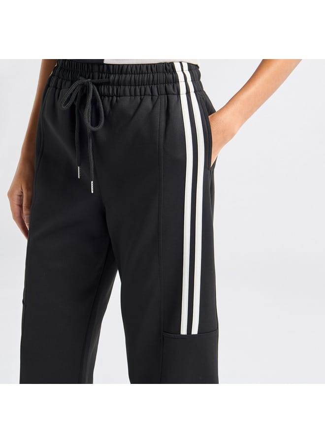 Splash FAV Tape Detail Wide Leg Pants with Cargo Pockets and Drawstring Closure - Image 4