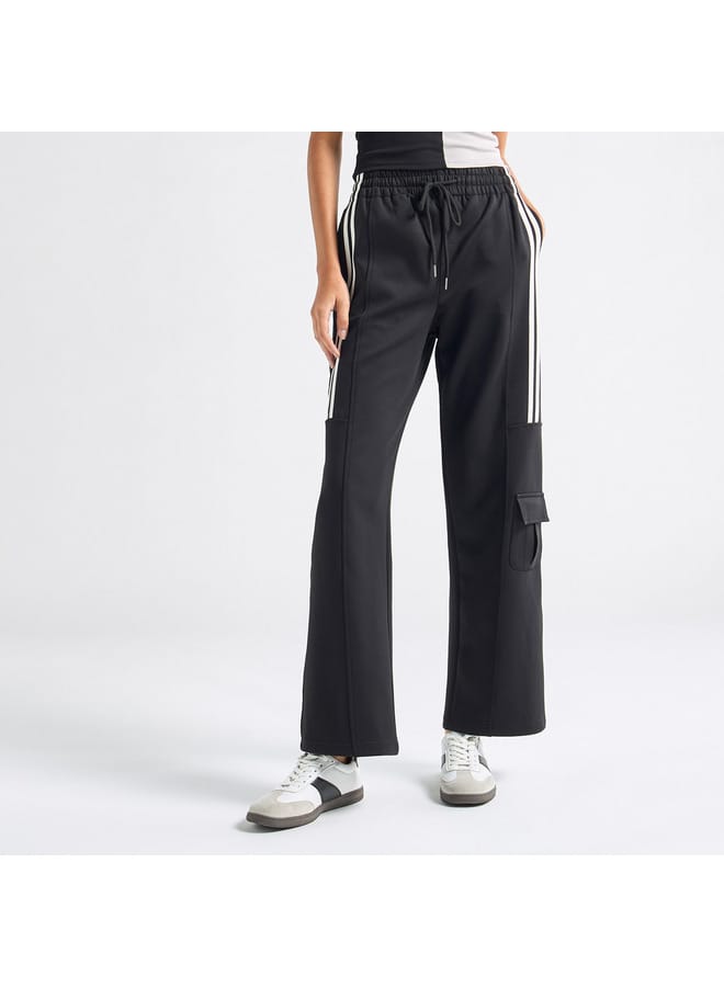 Splash FAV Tape Detail Wide Leg Pants with Cargo Pockets and Drawstring Closure - Image 1