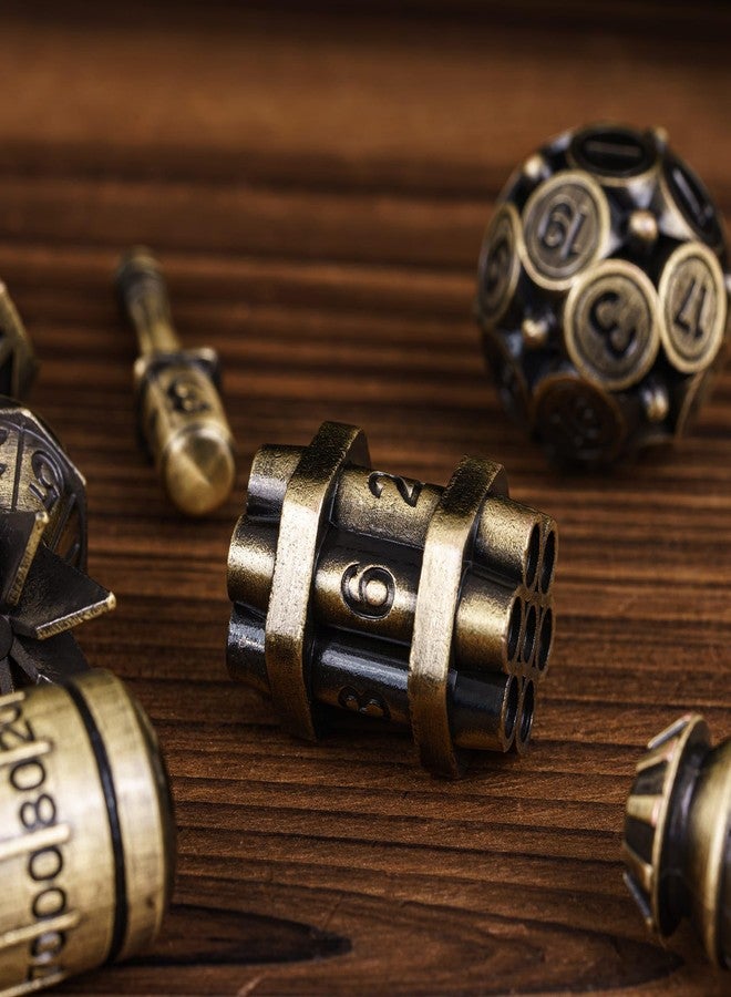 UDIXI Metal Dice Set D&D RPG Polyhedral Metal DND Dice Set Ancient Bronze - Image 5