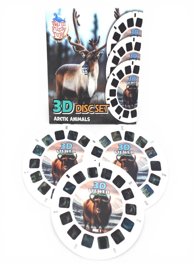 WARM FUZZY Toys Arctic Animals Reels for Viewfinder – 3 Slides with 21 HD 3D Images, Polar Wildlife Refill Discs for Kids & Adults, Retro Educational Classic Toy Accessory - Image 1