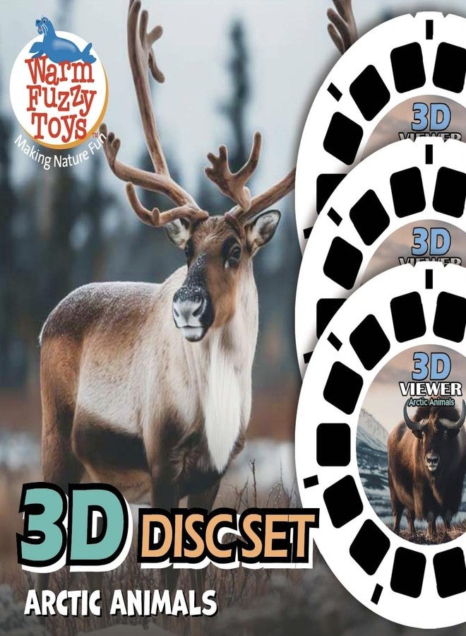 WARM FUZZY Toys Arctic Animals Reels for Viewfinder – 3 Slides with 21 HD 3D Images, Polar Wildlife Refill Discs for Kids & Adults, Retro Educational Classic Toy Accessory - Image 2