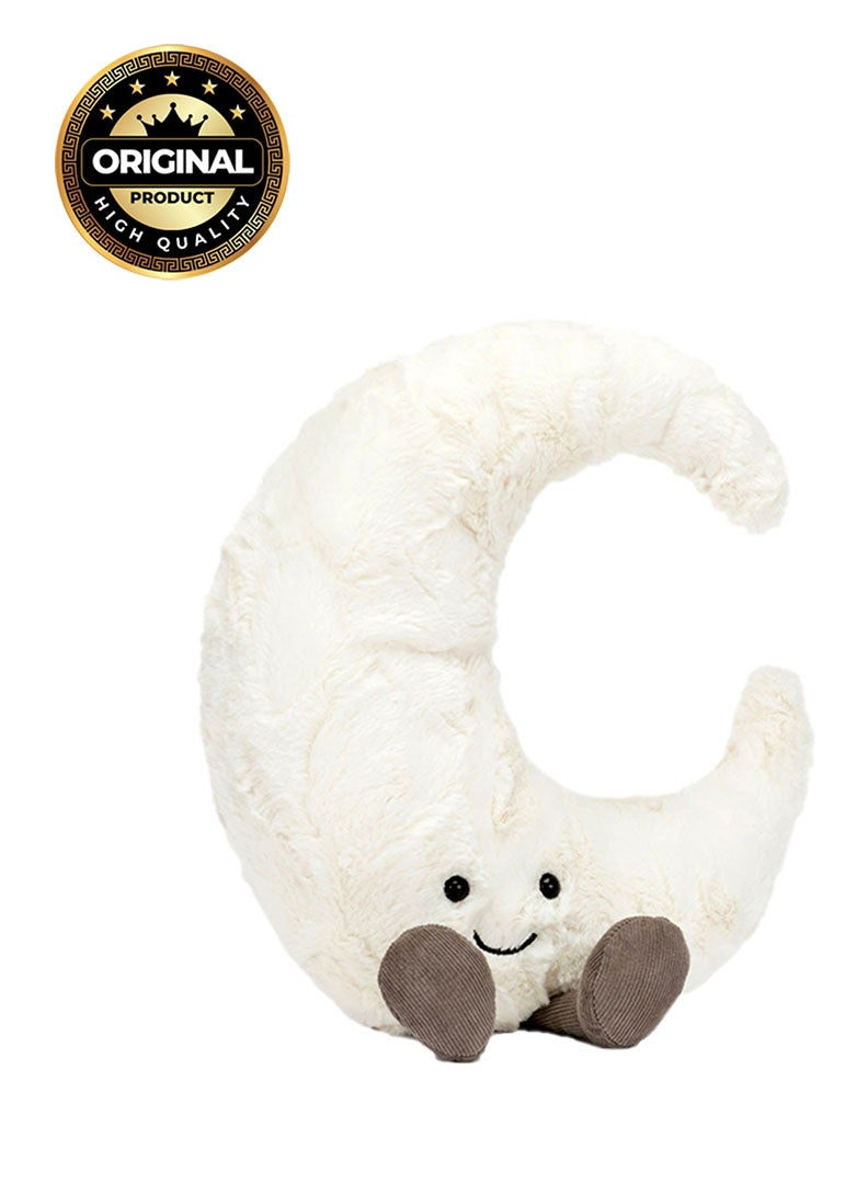 Jellycat Amuseables Moon 23cm – Soft Plush Crescent Moon Toy with Smiling Face - Image 1