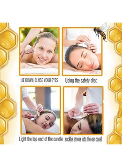 Generic 8 Piece Aromatherapy Pure Beeswax Ear Wax Candles With 4 Ear Protective Disks Kit  - Image 3