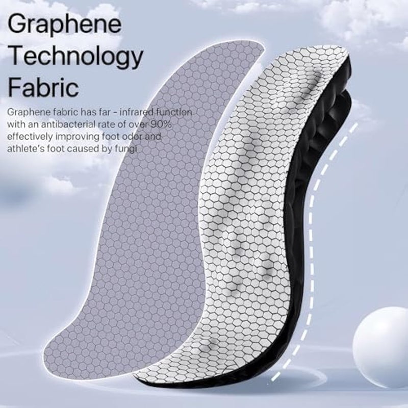 LAMAY 4D Cloud Insoles for Men Women,, Arch Support Insoles, Memory Foam Insoles, Shock Absorption and Cushioning Sports Shoe Insoles for Foot & Joint Support - Image 4