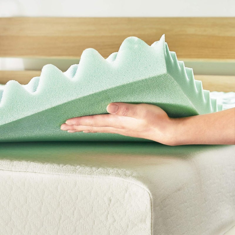 MELLOW Best Price Mattress Twin Mattress Topper - 1.5 Inch 5-Zone Memory Foam Bed Topper Aloe Infused Cooling Mattress Pad, Twin Size - Image 4