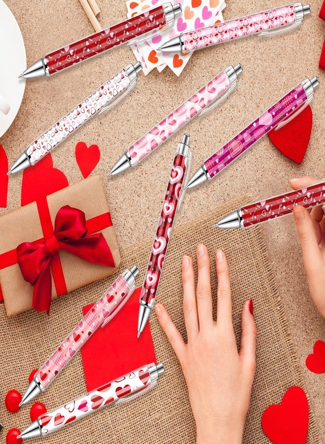 Demonwer 24 Pcs Valentine's Day Pens Romantic Heart Ballpoint Pens Cute Kawaii Stationery Supplies for Valentine's School Classroom Party Exchange Favor Supplies - Image 4