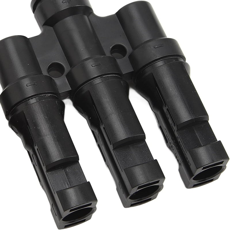 PV Solar Branch Connectors 1 to 3, T Type Parallel Connector for Solar Panel Array, IP67 High Current Carrying Capacity with PPO Shell and Copper Conductor for - Image 2