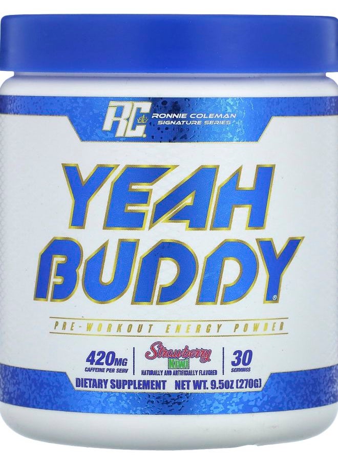 RONNIE COLEMAN Signature Series Yeah Buddy PreWorkout Energy Powder Strawberry Kiwi 9.5 oz (270 g) 