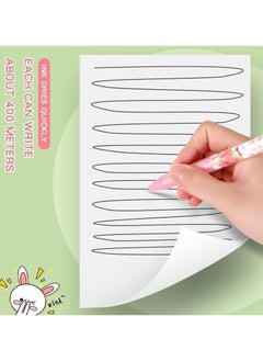 Y&D Retractable Gel Ink Pens, 4Pcs Pink Cartoon Kawaii School 0.5mm Black Pens Office Supplies Stationary for Kids, Girls, Boys  - Image 5