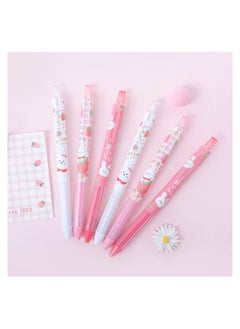 Y&D Retractable Gel Ink Pens, 4Pcs Pink Cartoon Kawaii School 0.5mm Black Pens Office Supplies Stationary for Kids, Girls, Boys  - Image 3
