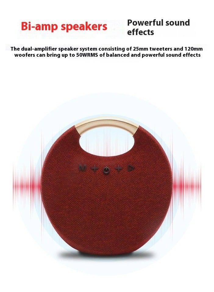 Rechargeable Bluetooth Speaker Stereo Sound, Portable Wireless Speaker App Control, TF  FM Radio  USB  AUX Connection Grey - Image 3