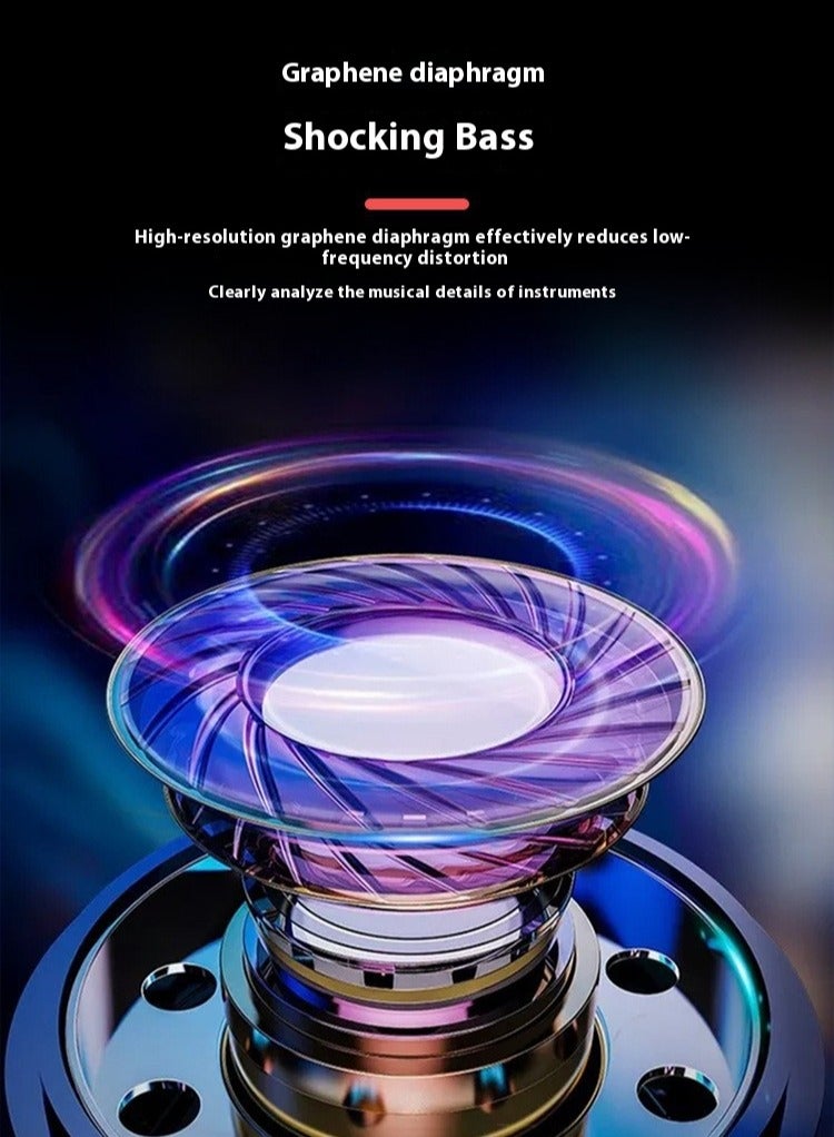 Rechargeable Bluetooth Speaker Stereo Sound, Portable Wireless Speaker App Control, TF  FM Radio  USB  AUX Connection Grey - Image 5