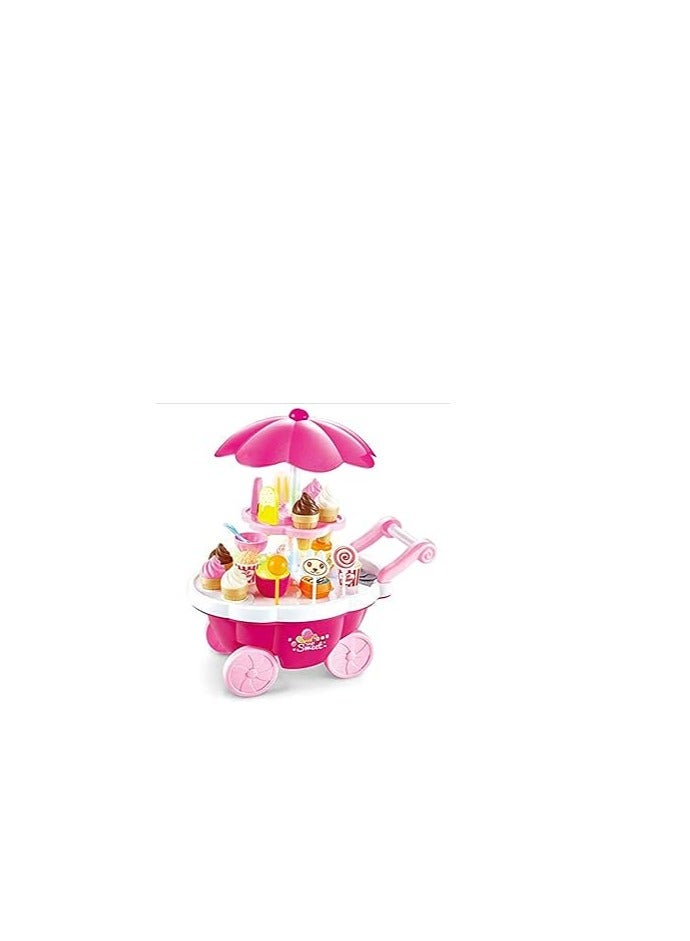 Mini Cart Simulator - Ice Cream & Candy Cart & Supermarket for Girls - Kids Play House - Image 2