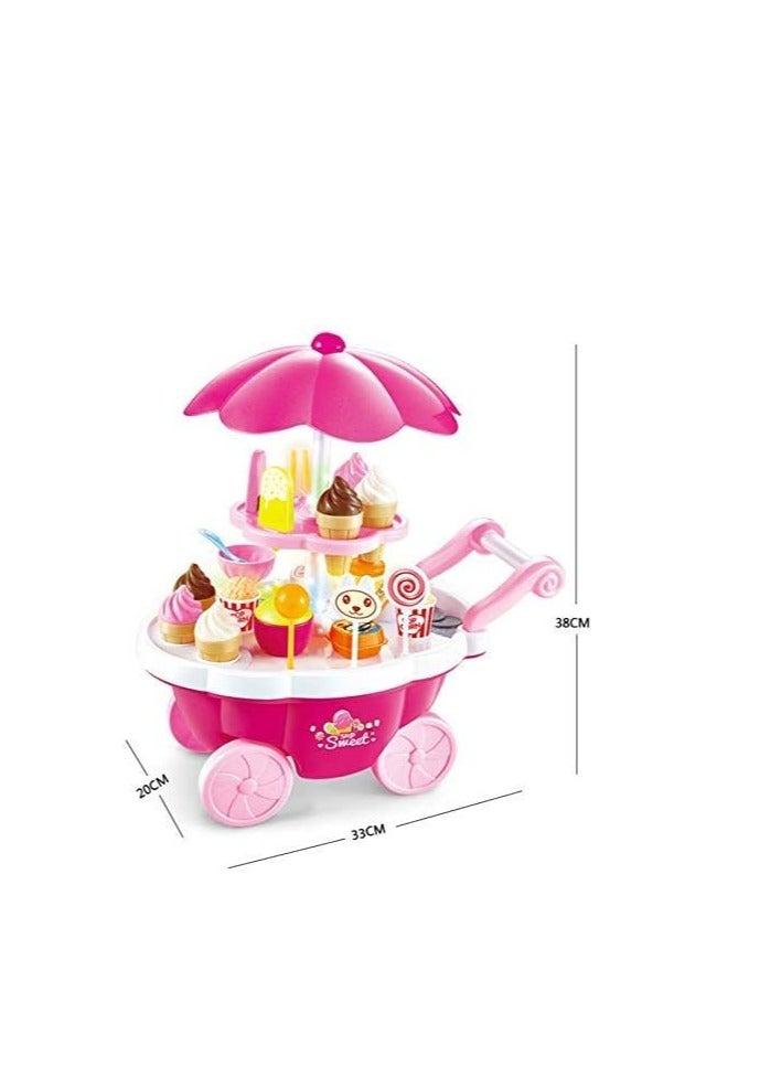 Mini Cart Simulator - Ice Cream & Candy Cart & Supermarket for Girls - Kids Play House - Image 3