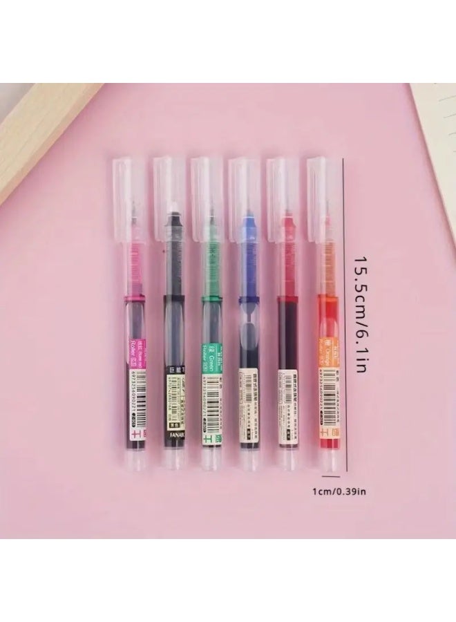 A set of 12 large-capacity liquid ink pens with 0.5mm tips – smooth writing, vibrant colors, and precise lines for writing, drawing, journaling, and note-taking – ergonomic design with quick-drying ink. - Image 2