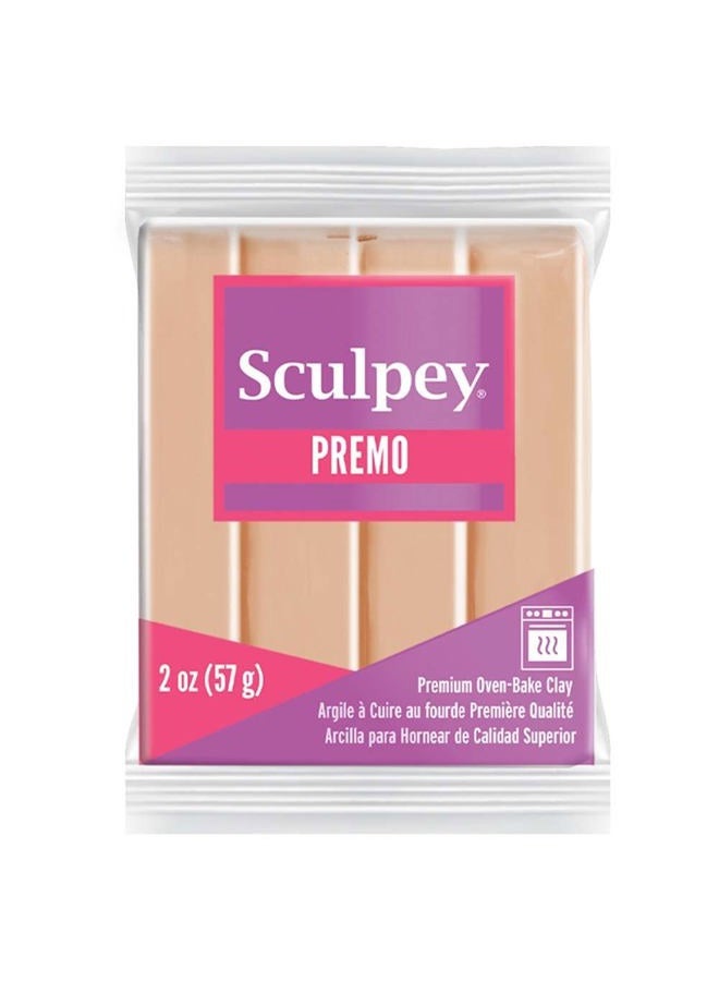 Polyform Premo™ Polymer Oven-Bake Clay, Beige, Non Toxic, 2 oz. bar, Great for jewelry making, holiday, DIY, mixed media and home décor projects. Premium clay perfect for clayers and artists.  - Image 1