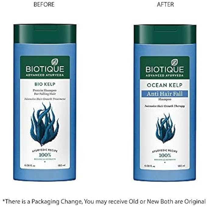 Biotique BIO KELP PROTEIN SHAMPOO FOR FALLING HAIR INTENSIVE HAIR REGROWTH TREATMENT, 180ML, MULTI - Image 3