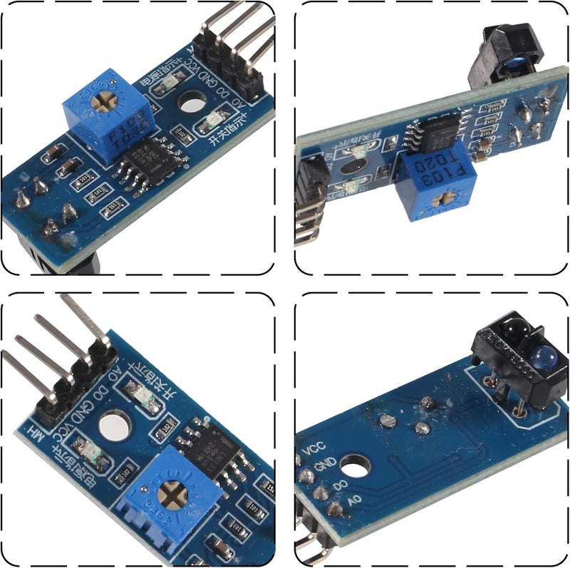 ALMOCN 5Pcs TCRT5000 Infrared Reflective Sensor Modules, TCRT5000 Infrared Reflective Photoelectric Switch IR Tracking Sensor Module Obstacle Avoidance Barrier Line Track - Image 3