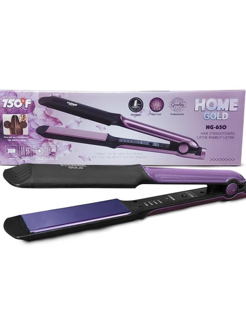 Home Gold HG-650 Black and Pink Hair Straightening Brush