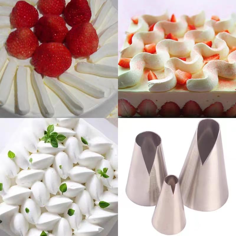MDLJG cake piping tips, Russian Piping Tips Set,V-shaped Wave Nozzles Piping Kit - DIY Icing Nozzle Tool for Cupcakes (V-shape) - Image 5