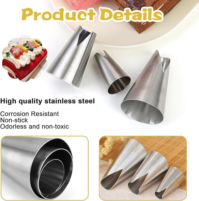 MDLJG cake piping tips, Russian Piping Tips Set,V-shaped Wave Nozzles Piping Kit - DIY Icing Nozzle Tool for Cupcakes (V-shape) - Image 2