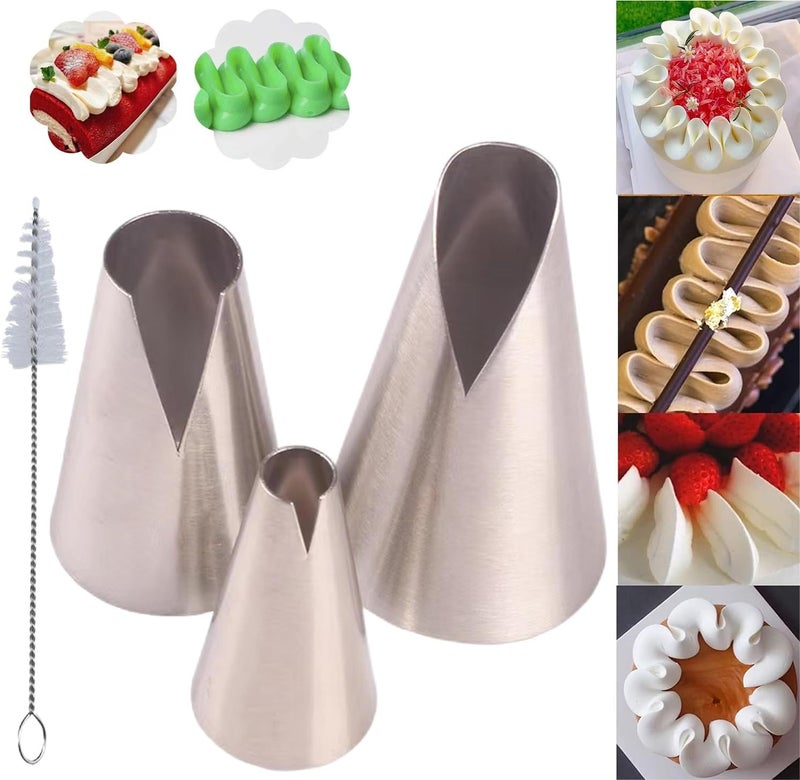 MDLJG cake piping tips, Russian Piping Tips Set,V-shaped Wave Nozzles Piping Kit - DIY Icing Nozzle Tool for Cupcakes (V-shape) - Image 1