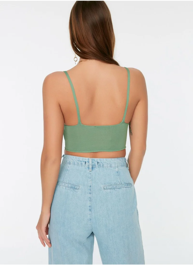 trendyol Strappy Knitted Crop Top