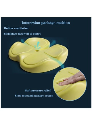 Seat Cushion, Non-Slip Chair Cushion with Memory Foam, Tailbone Cushions for Pressure Relief, Computer & Car Seat Cushion (Black) - view 4