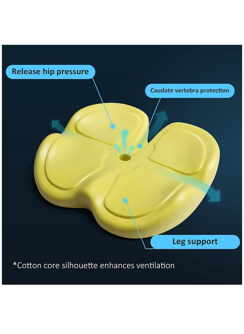 Arabest - Seat Cushion, Non-Slip Chair Cushion with Memory Foam, Tailbone Cushions for Pressure Relief, Computer & Car Seat Cushion (Black) - Image 1