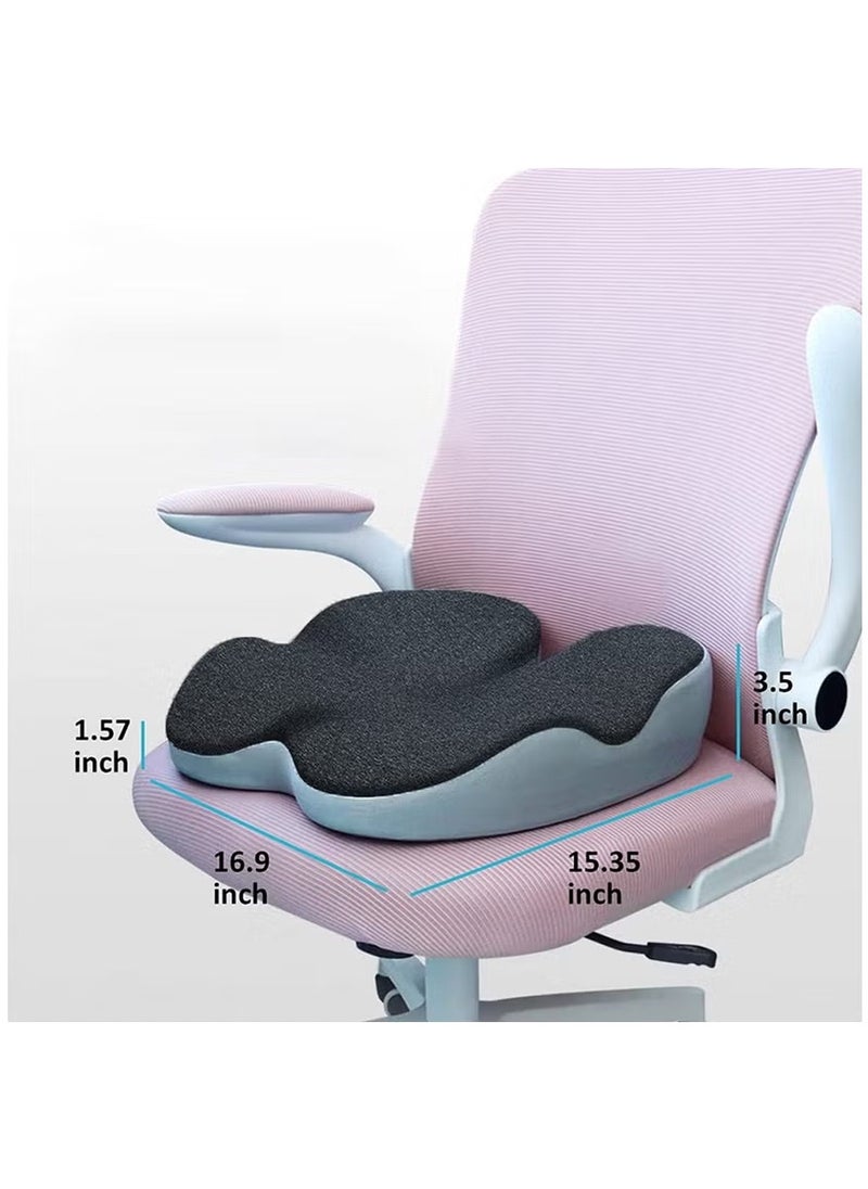 Arabest - Seat Cushion, Non-Slip Chair Cushion with Memory Foam, Tailbone Cushions for Pressure Relief, Computer & Car Seat Cushion (Black) - Image 1