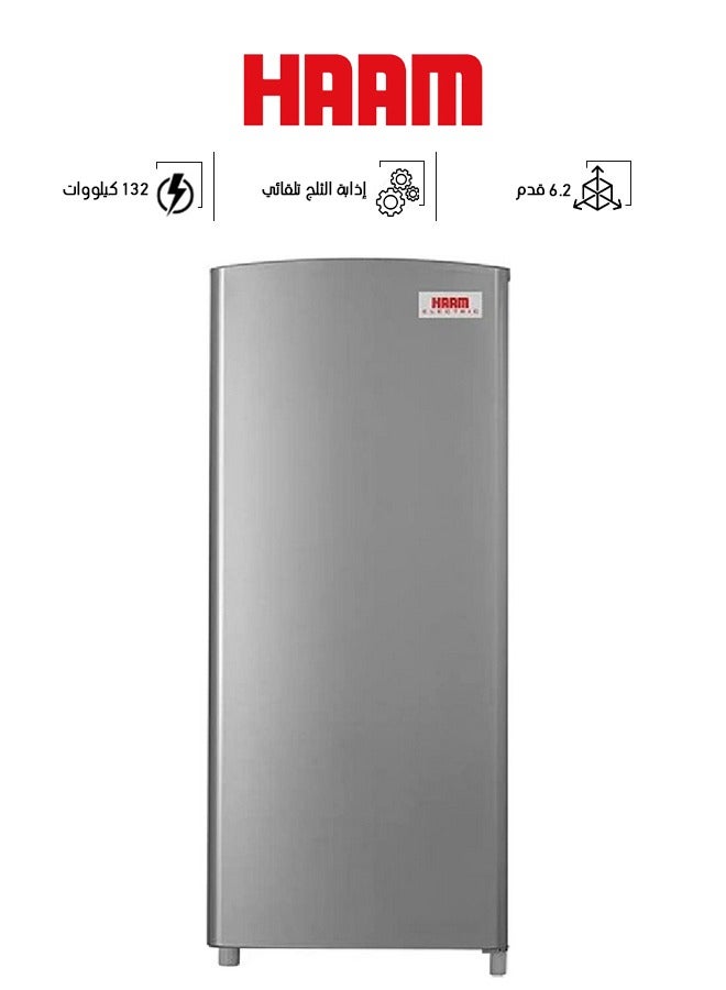 HAAM Single Door Refrigerator 6.2 cu.ft HM255SRF-H22 Silver - Image 1